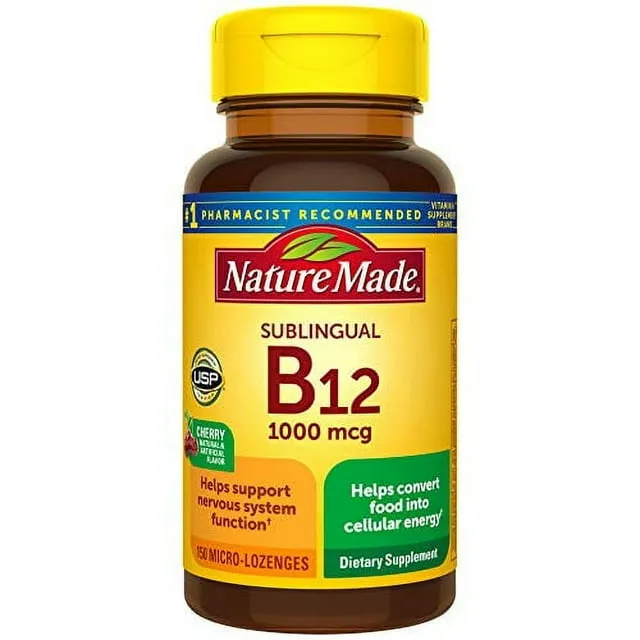 Nature Made Vitamin B12 1000 mcg, Dietary Supplement For Energy Metabolism Support, 75 Time Release Tablets, 75 Day Supply