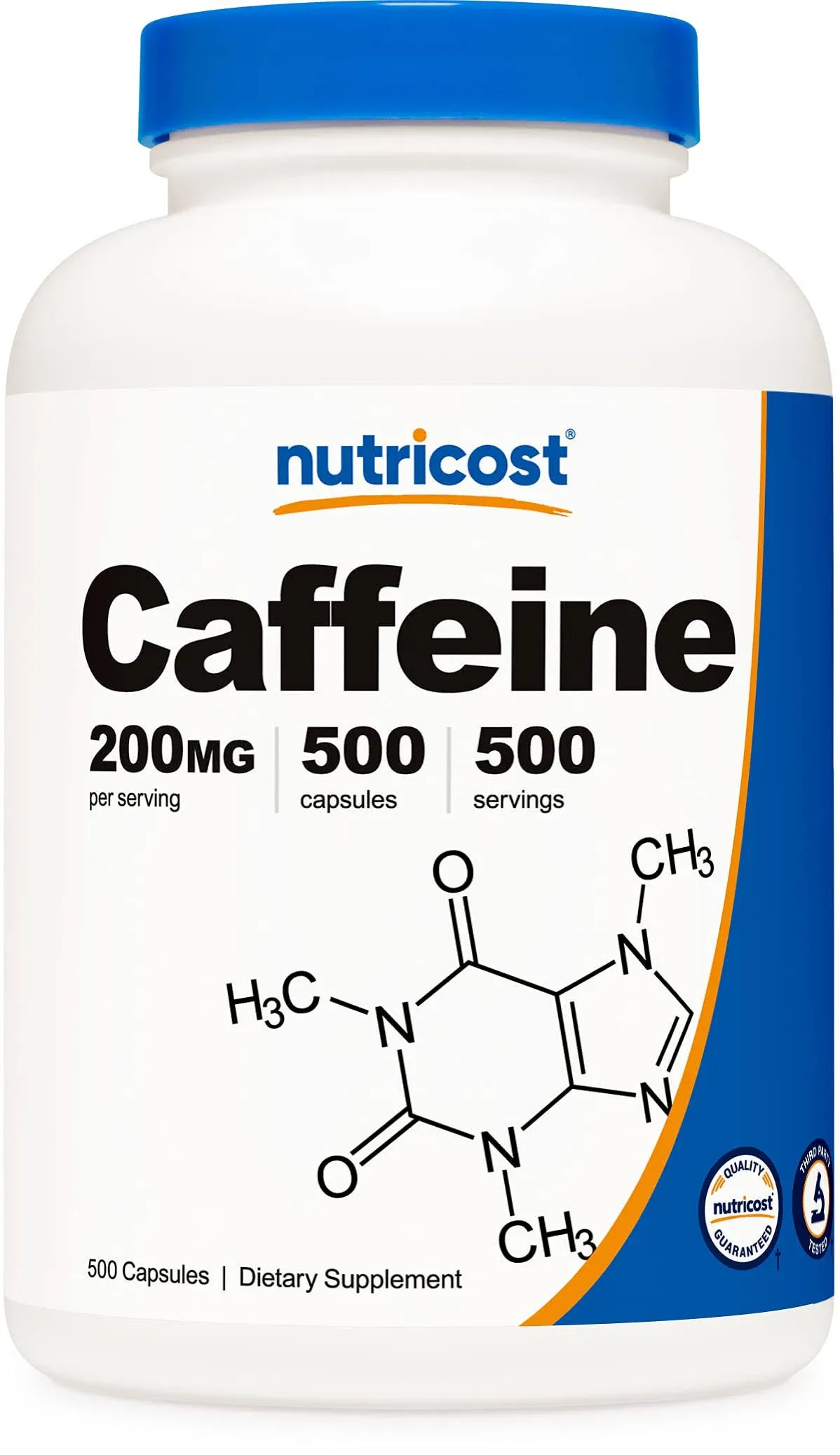 Nutricost Caffeine Pills 100mg Per Serving, 250 Capsules