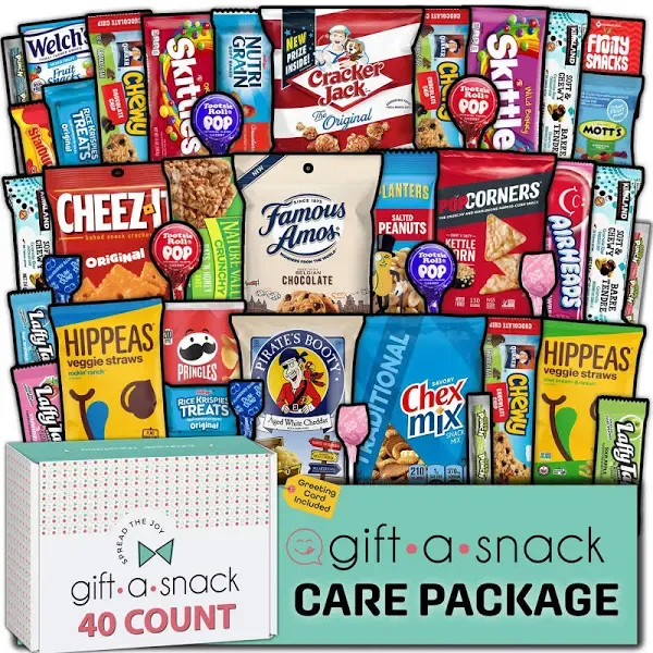 Snack Box Variety Pack (40 Count) Candy Gift Basket