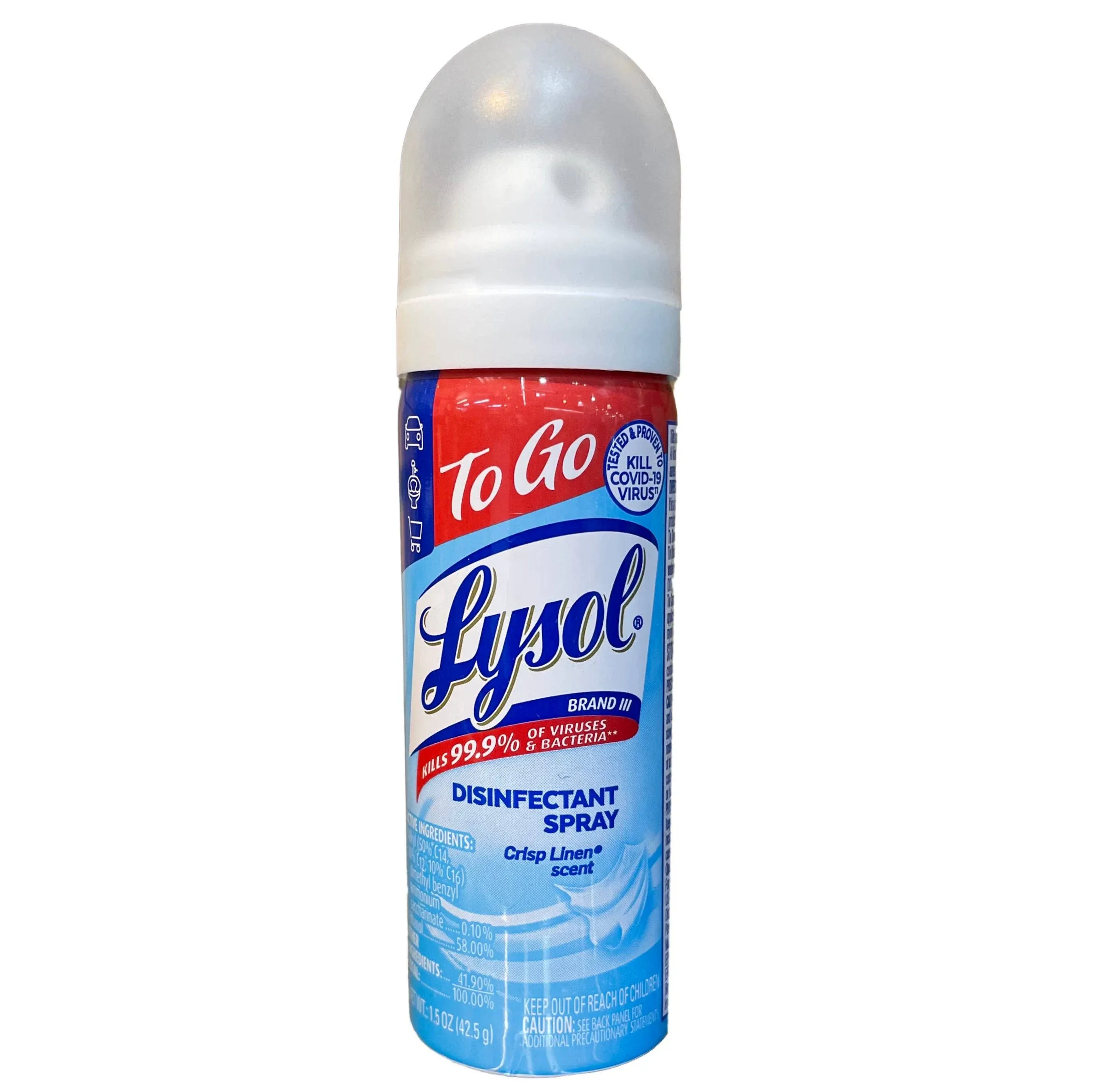 Lysol Crisp Linen Disinfectant Spray to Go 1.5oz