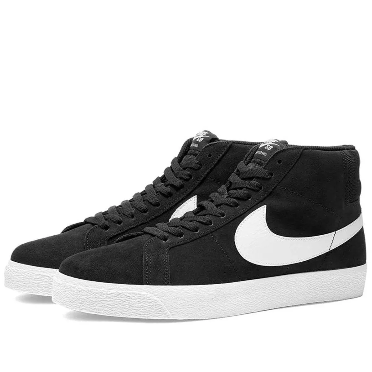 NIKE Men's SB Zoom Blazer Mid, Black/White-White-White, 4.5 M US