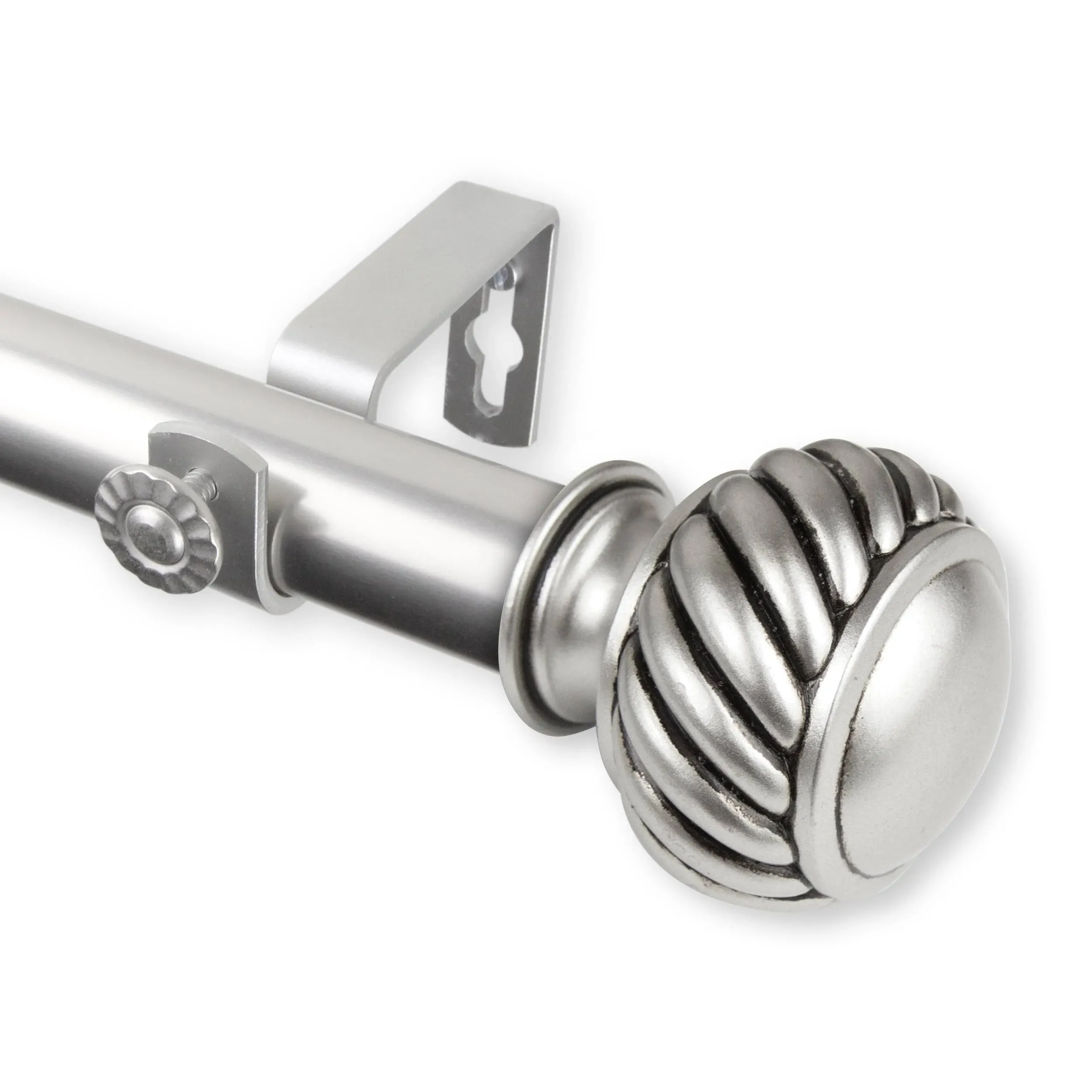 Rod Desyne Baldir 1" Curtain Rod - Satin Nickel - 120-170"