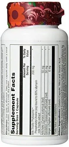 Solaray Milk Thistle Phytosome, 200 mg, Capsules - 60 count