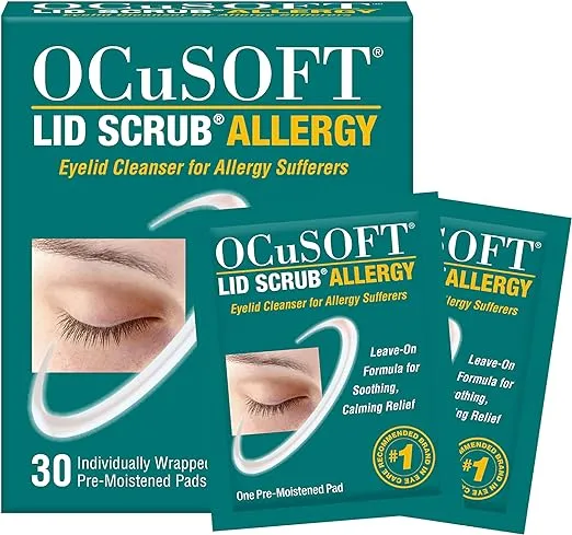 OCuSOFT Lid Scrub Allergy Eyelid Cleanser 30CT