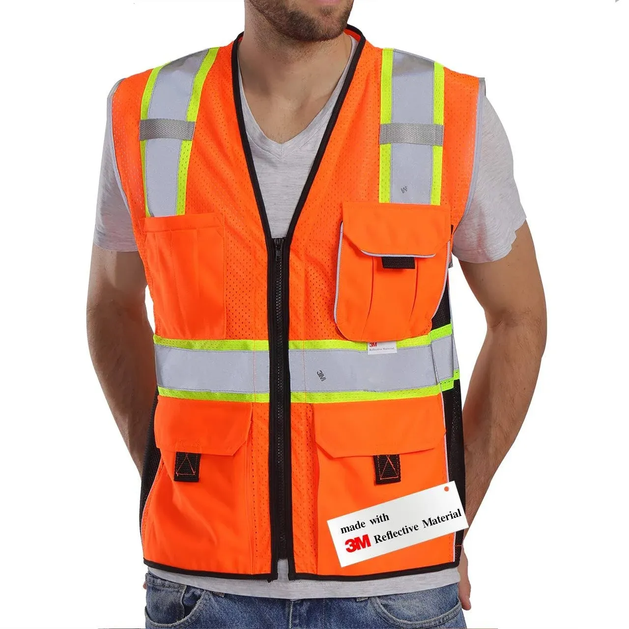 PIP Hi-Visibility Performance Class 2 Mesh Surveyors Vest 302-0500-ORG XL