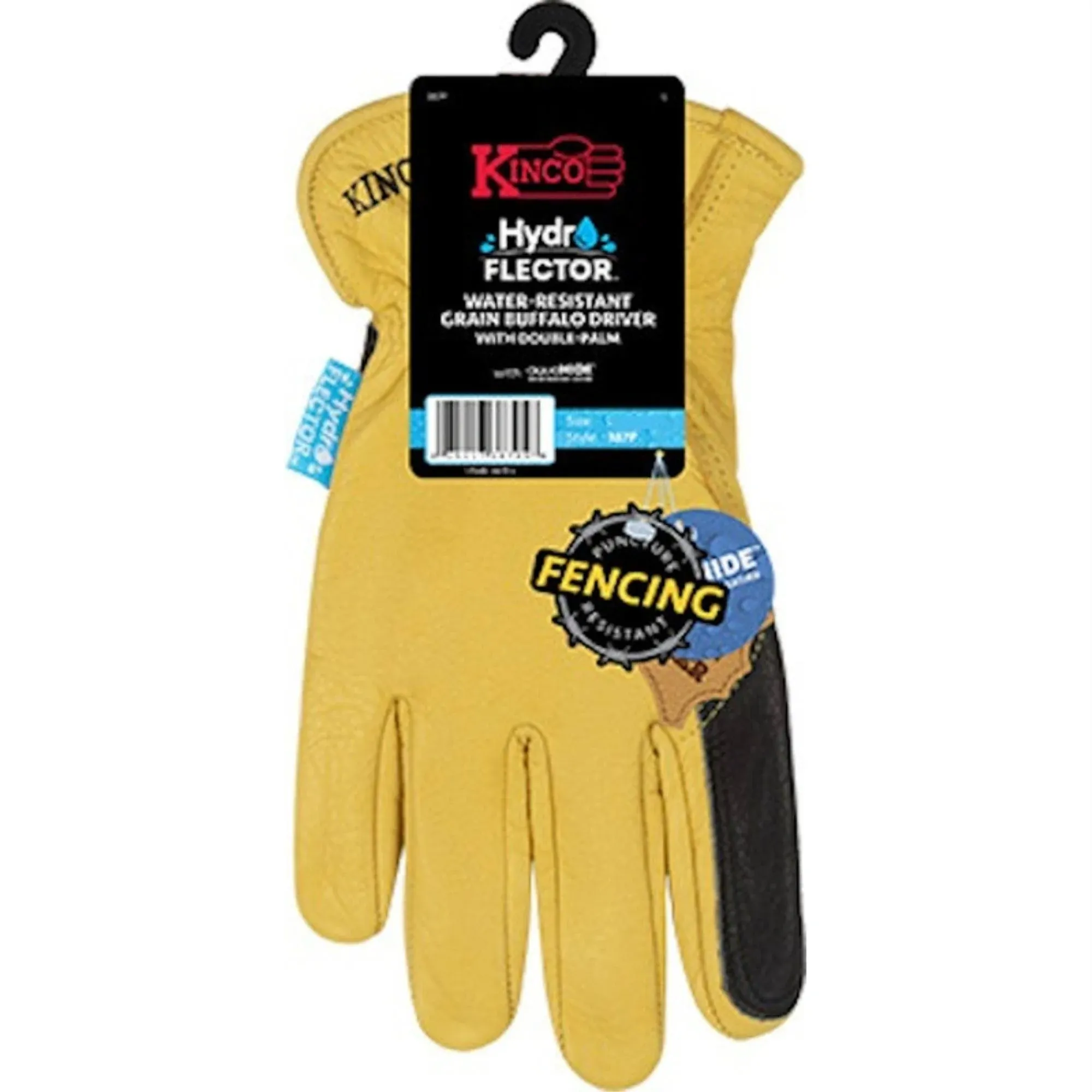 Kinco - Hydroflector Unlined Buffalo Leather Work Gloves, (387P)