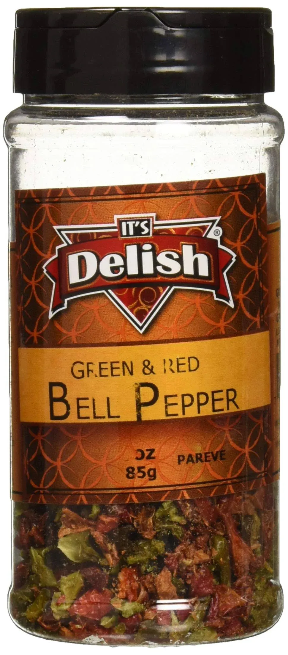 Dried Red and Green Bell Peppers Mix by Its Delish 3 oz. Medium Jar