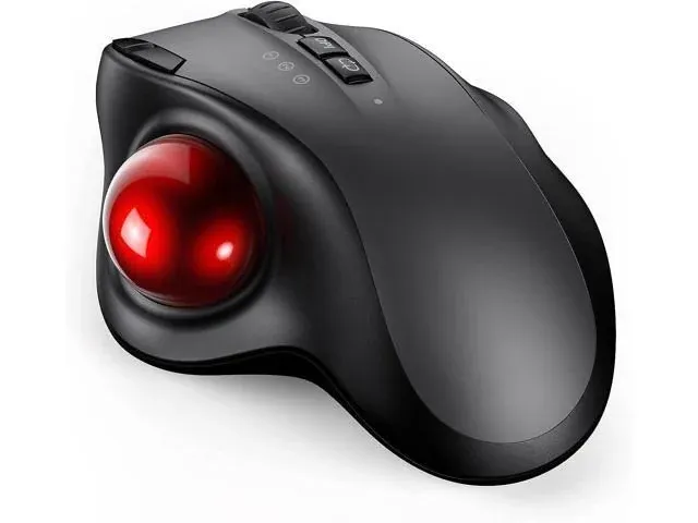 VssoPlor Wireless Trackball Mouse, USB &amp; Bluetooth Rollerball Mouse, Easy Thu...