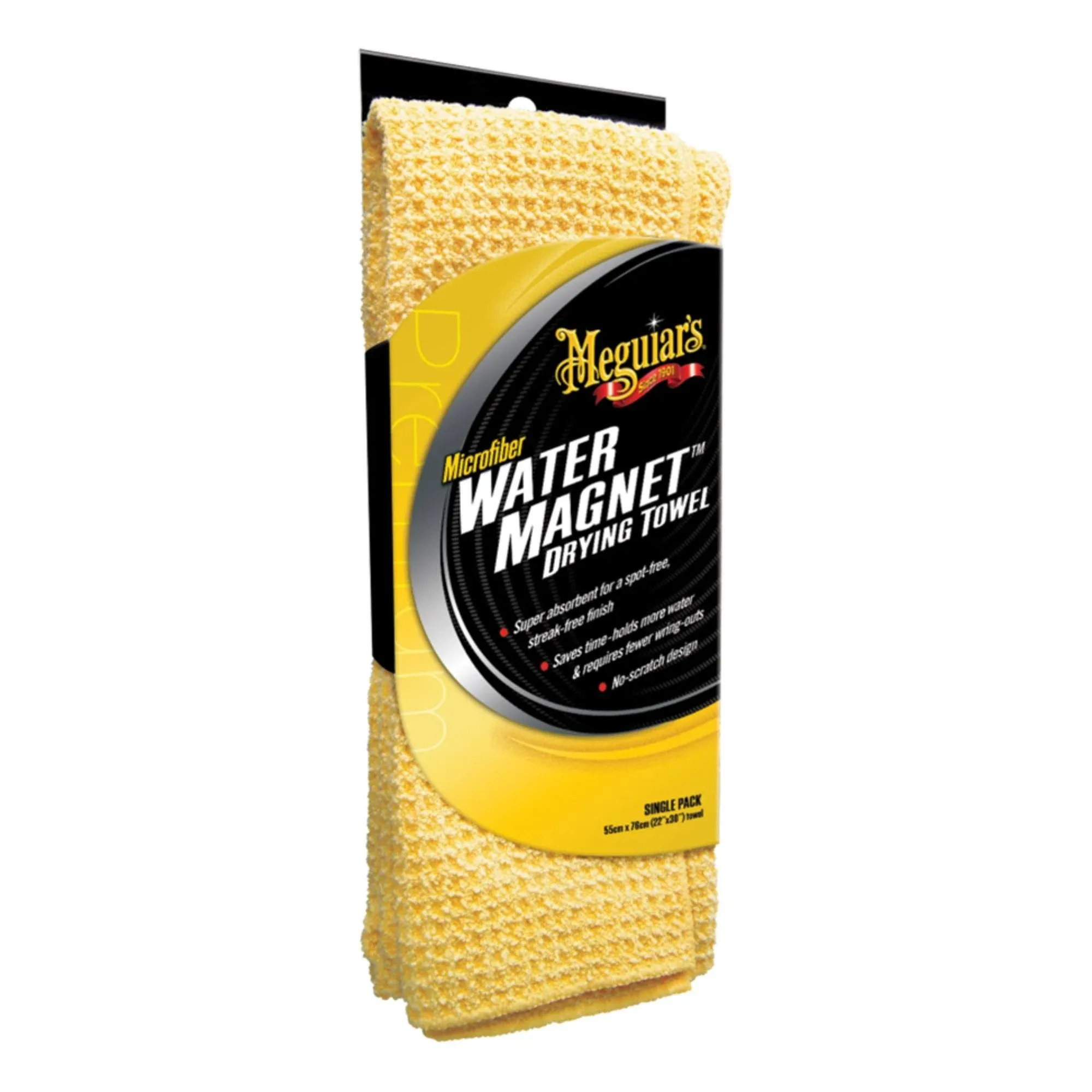 Meguiar's Water Magnet Microfiber Drying Towel - Premium Car Drying Towel That's Super Plush, Water Absorbent & Scratch-Free - 1 PackMeguiar's Water Magnet Microfiber Drying Towel - Pr…