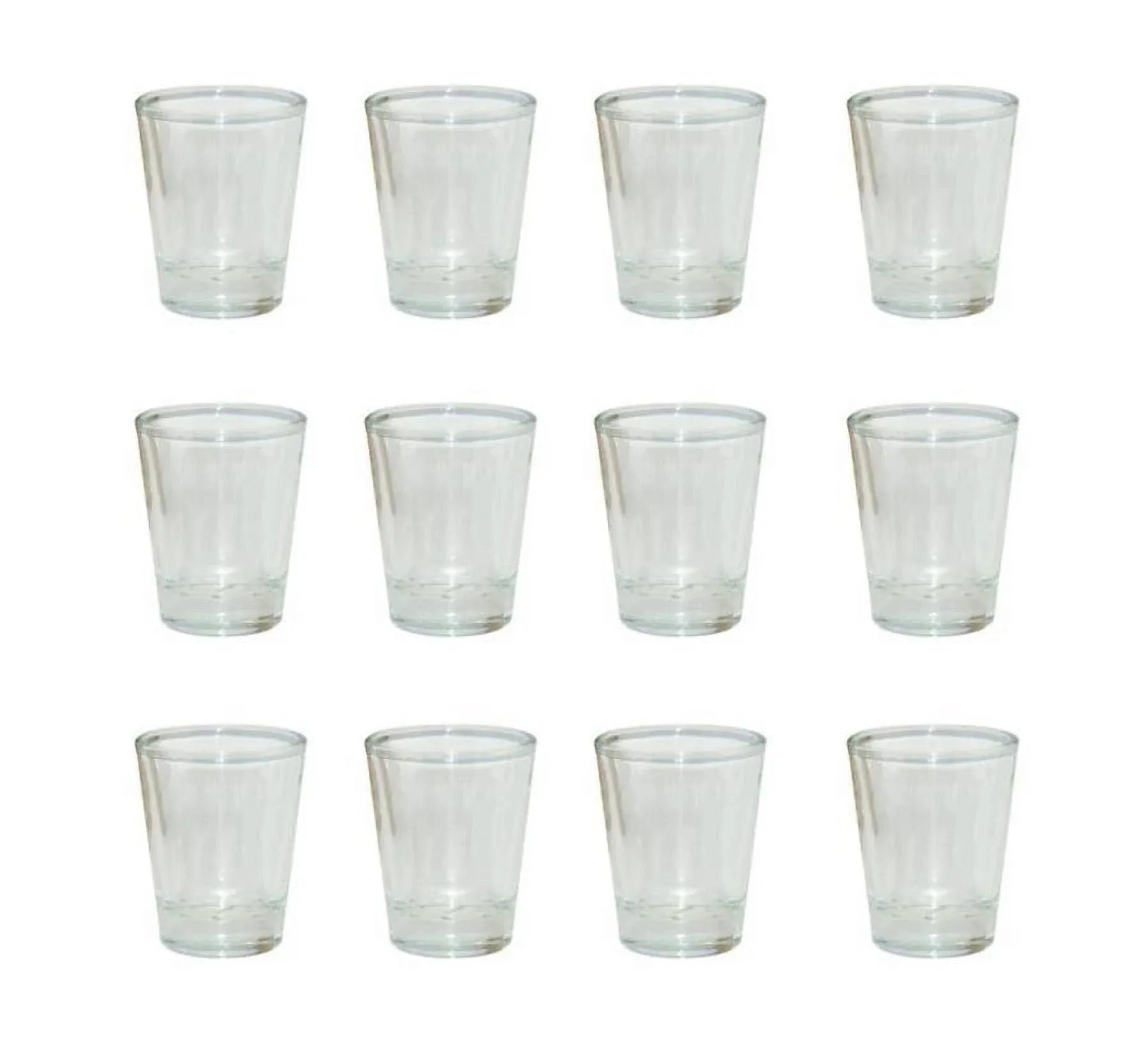 12 Pieces Blank Sublimation Clear Shot Glasses 1.5 Ounces Heat Thermal Transfer ...