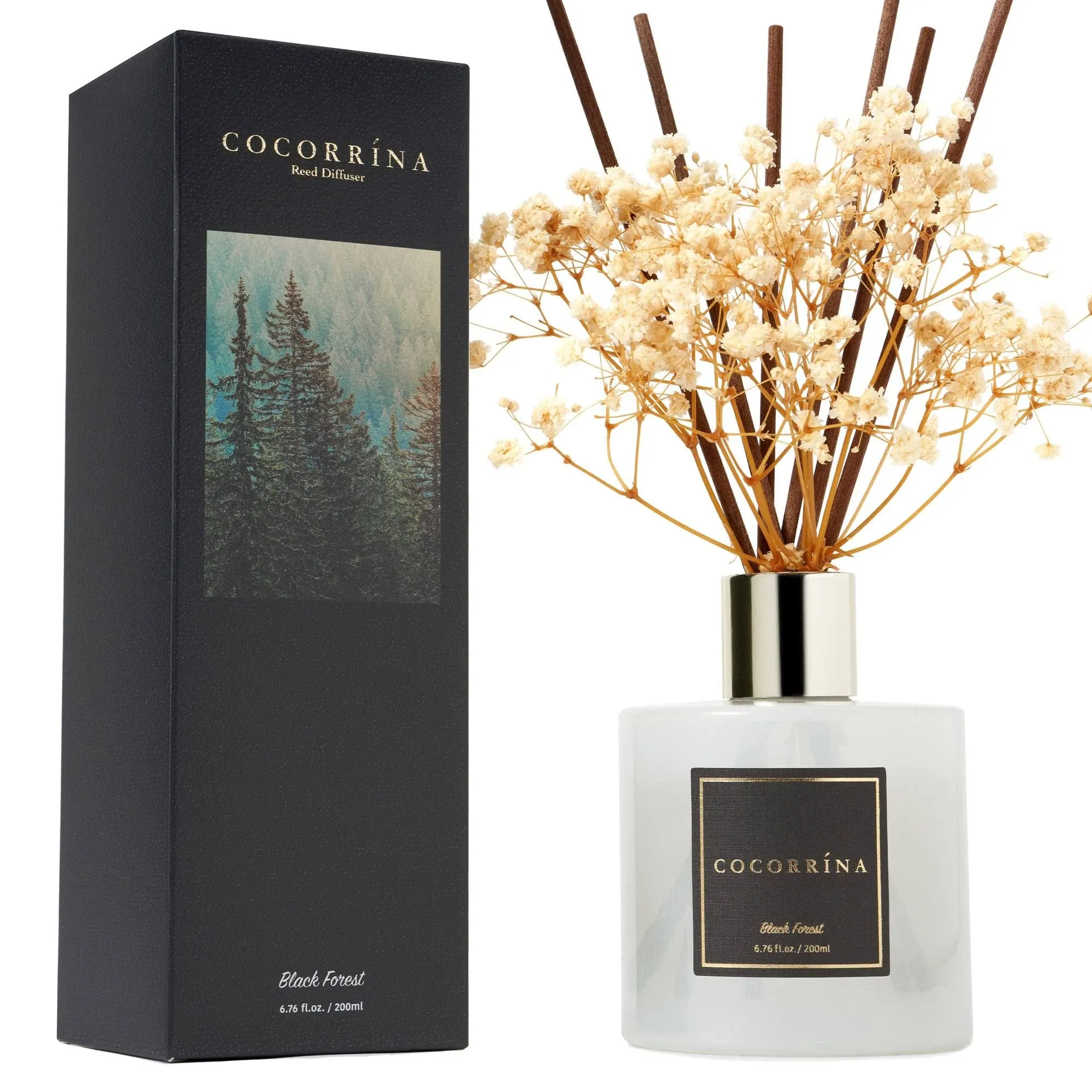 Reed Diffuser Sets, 6.7 Oz. Black Forest Diffuser with Sticks Home Fragrance ...