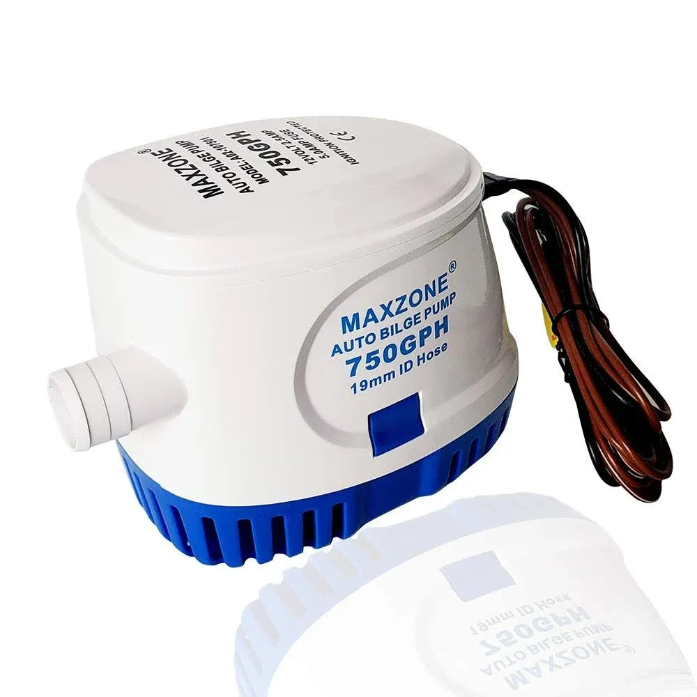 MAXZONE Automatic Submersible Boat Bilge Water Pump 12V 1100Gph Auto with Float 