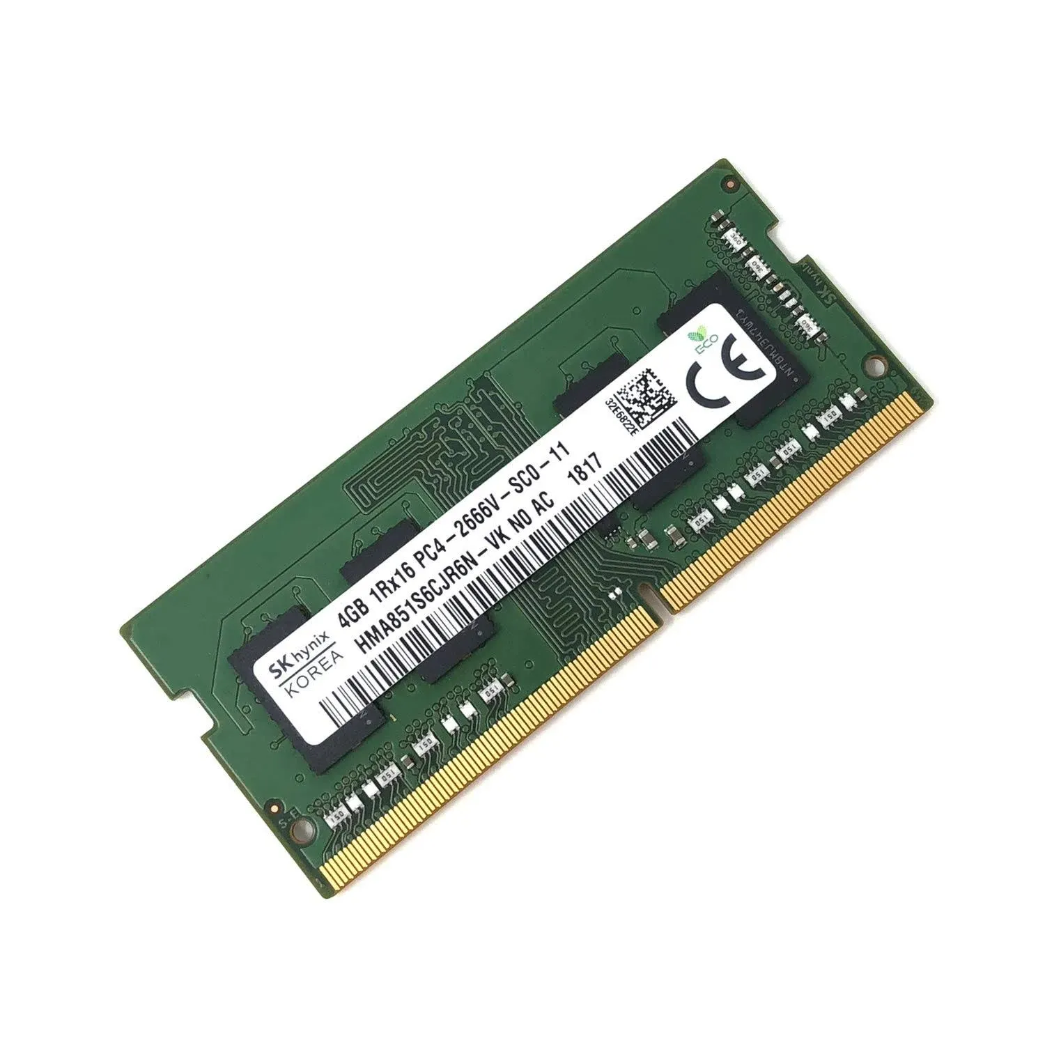 SK HYNIX HMA851S6CJR6N 4GB 1RX16 DDR4 SO-DIMM PC4-19200 2400MHZ Laptop Memory