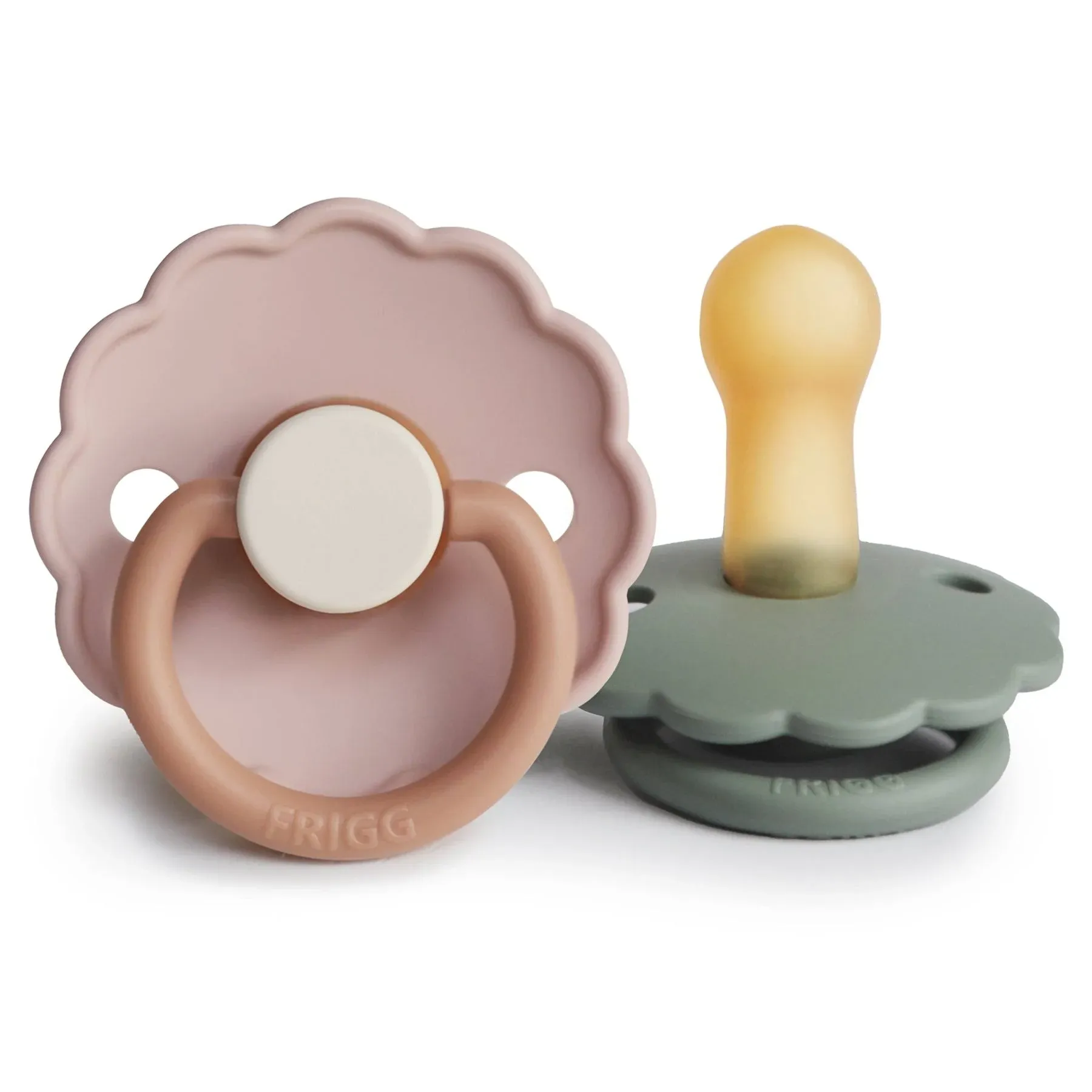 FRIGG Daisy Natural Rubber Baby Pacifier 2-Pack