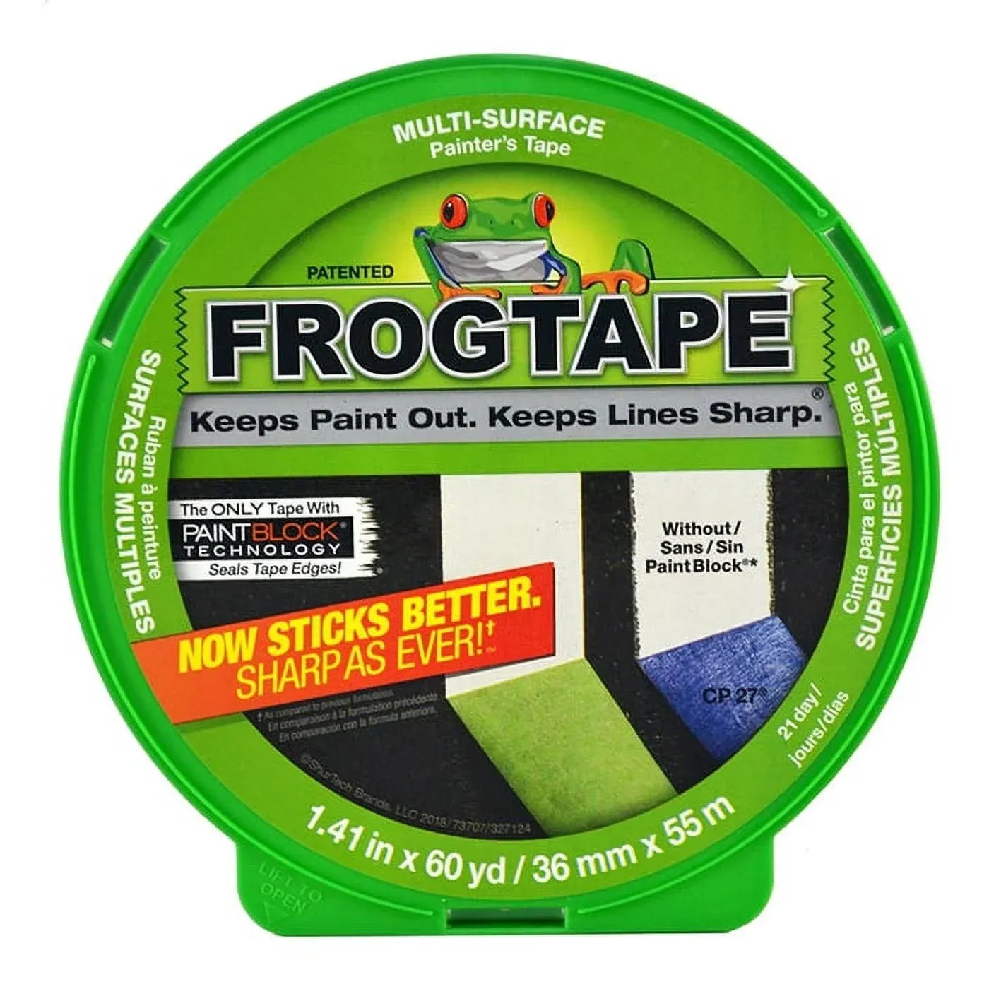 FROGTAPE MULTI-SURFACE PAINTER&#039;S TAPE 1.41&#034; X 60 YD (FC1006346)