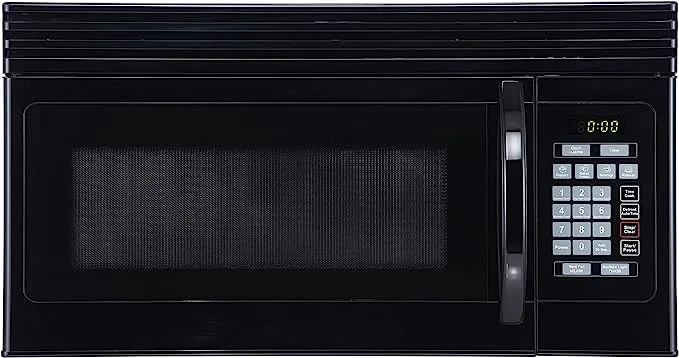 29.9 in. Width 1.6 cu. ft. Black 1000-Watt Over-the-Range Microwave with Top Mount Air Recirculation Vent