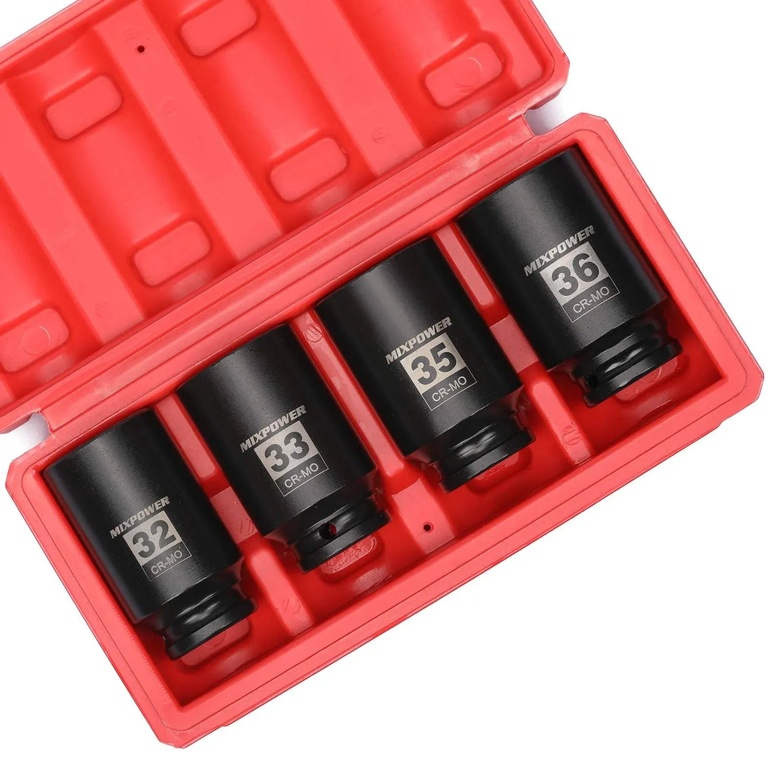 MIXPOWER 4-Piece 1/2'' Drive Deep Impact Socket Set