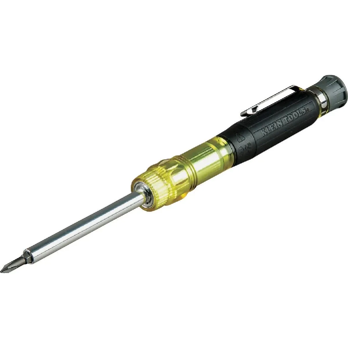 Klein Tools 32614 Screwdriver, Precision Electronics 4-in-1 Pocket Screwdriver