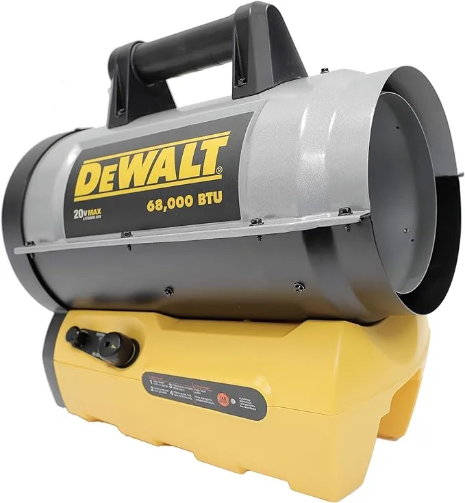 DeWalt Cordless Forced Air Liquid Propane Heater F340661 - 68,000 BTU