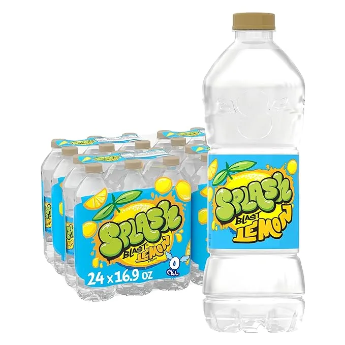 Splash Blast Water Beverage Lemon Flavor 16.9 fl oz Bottles