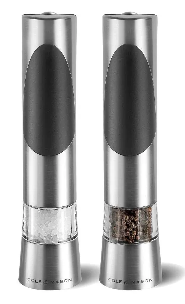 Cole & Mason Richmond Electronic Salt and Pepper Mill Gift Set Metallic