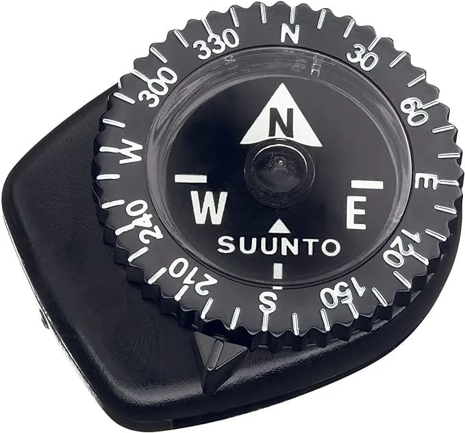 SUUNTO Clipper Compass, Micro Compass Attaches to Strap, Sleeve or Map Edge