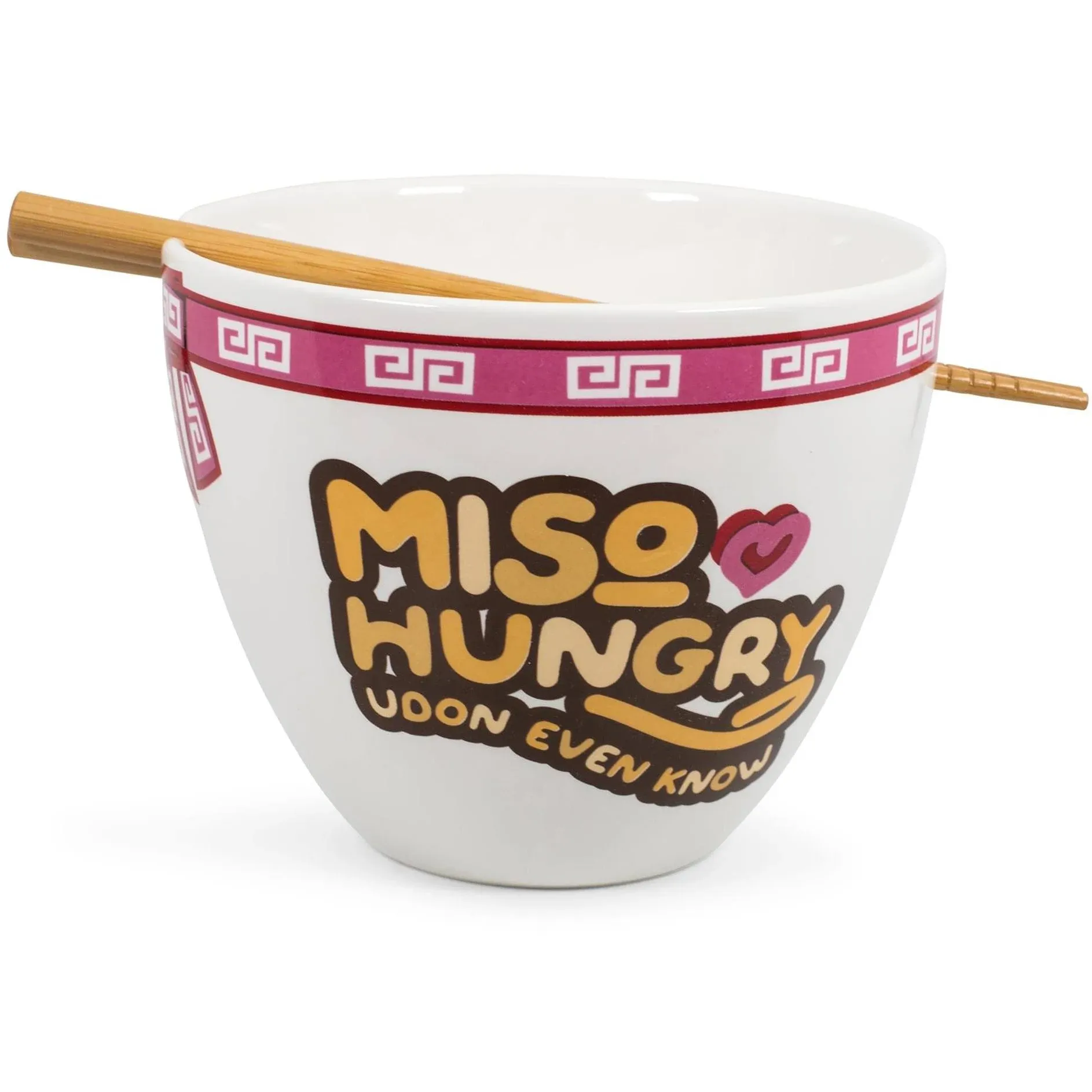 Miso Hungry Japanese Dinnerware Set | 16-Ounce Ramen Bowl and Chopsticks