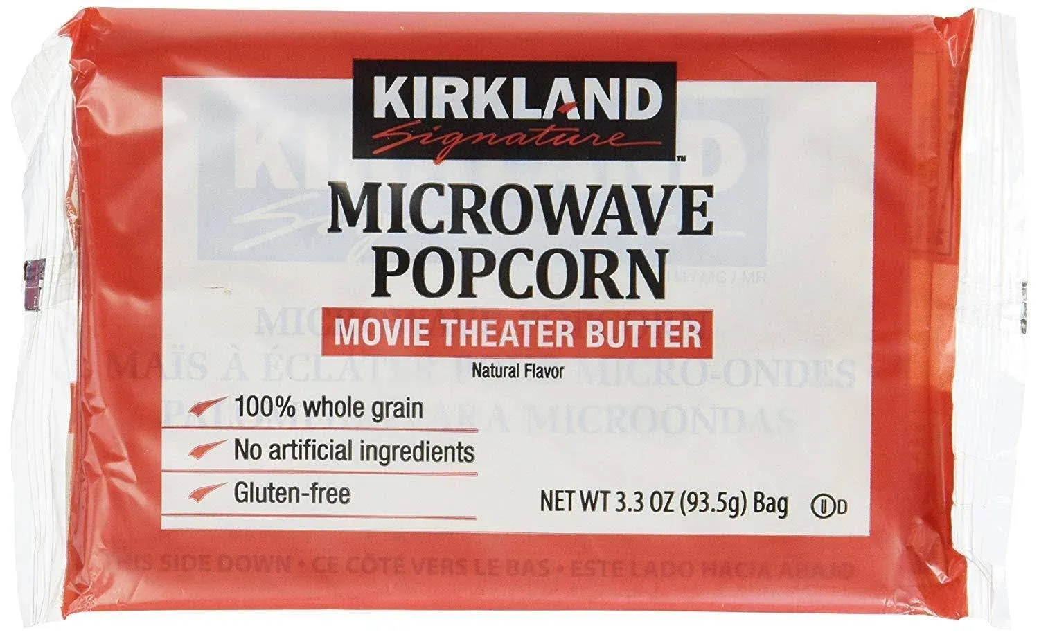 44 Bags Microwave Popcorn &#034;Movie Theater Butter from Kirkland Signature