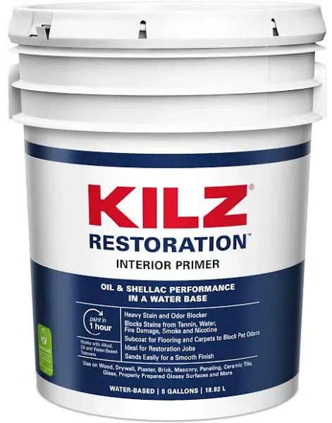 KILZ Restoration Primer, Interior, 5 Gallon