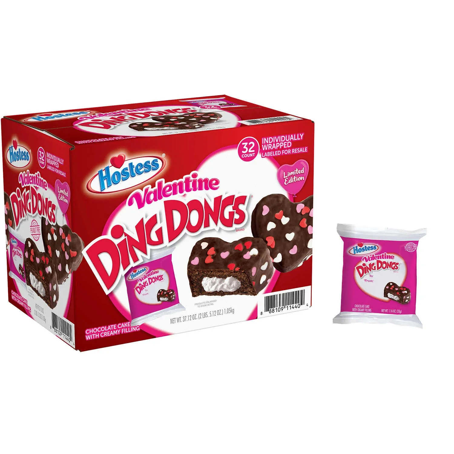 Hostess Valentine Ding Dongs 32 Count