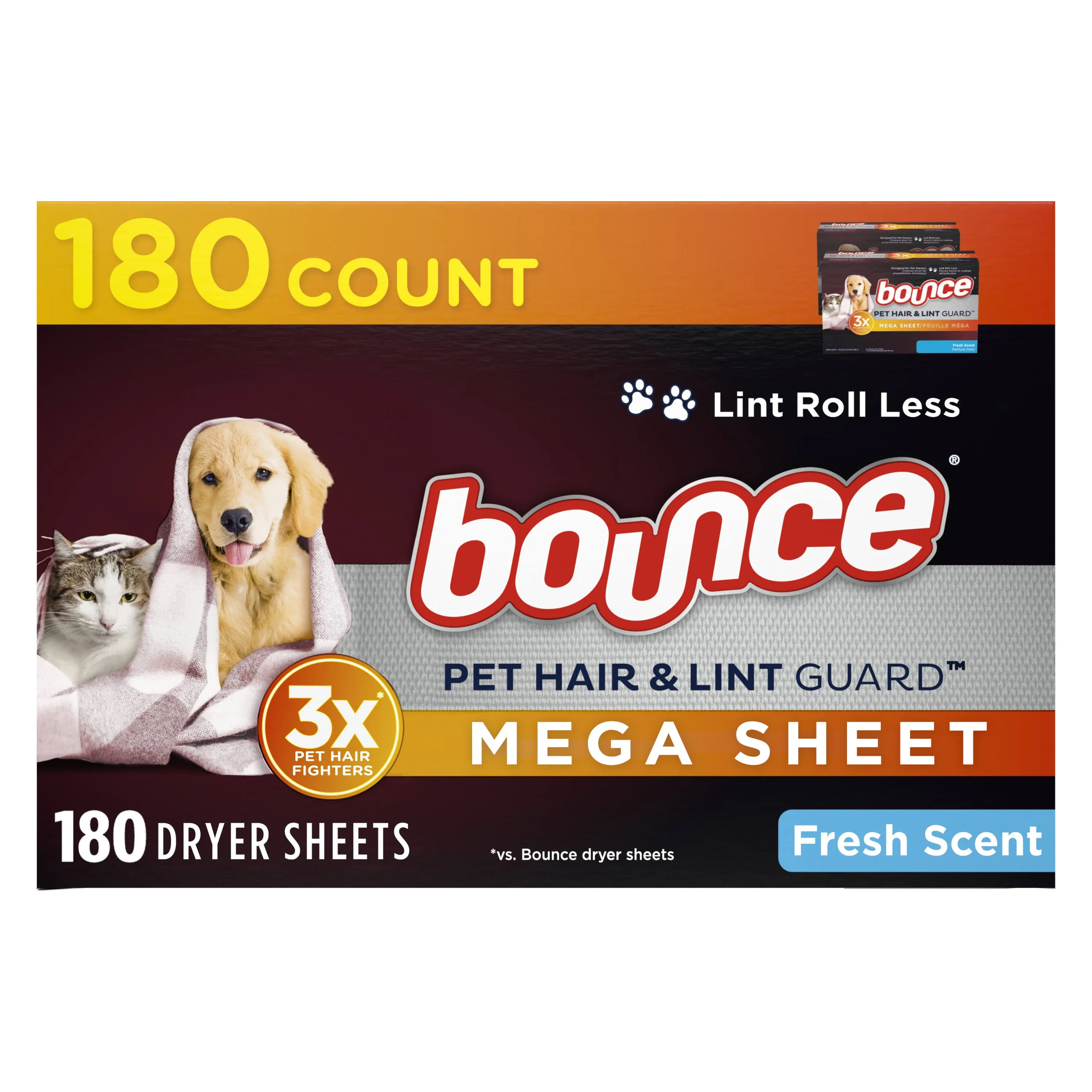 Bounce Dryer Sheets For Pets (180 ct)