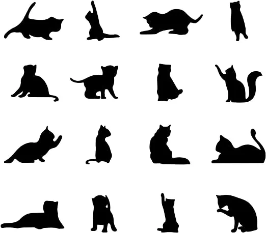 A Room with Cats Wall Decals-Cute Animal Stickers for Kids Bedroom CAT 