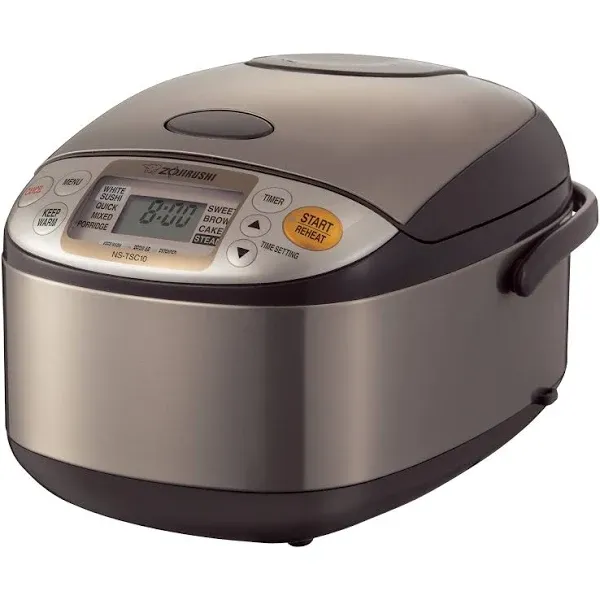 Zojirushi Micom Rice Cooker and Warmer 5.5 Cup Stainless Brown,NSTSC10X<wbr/>A