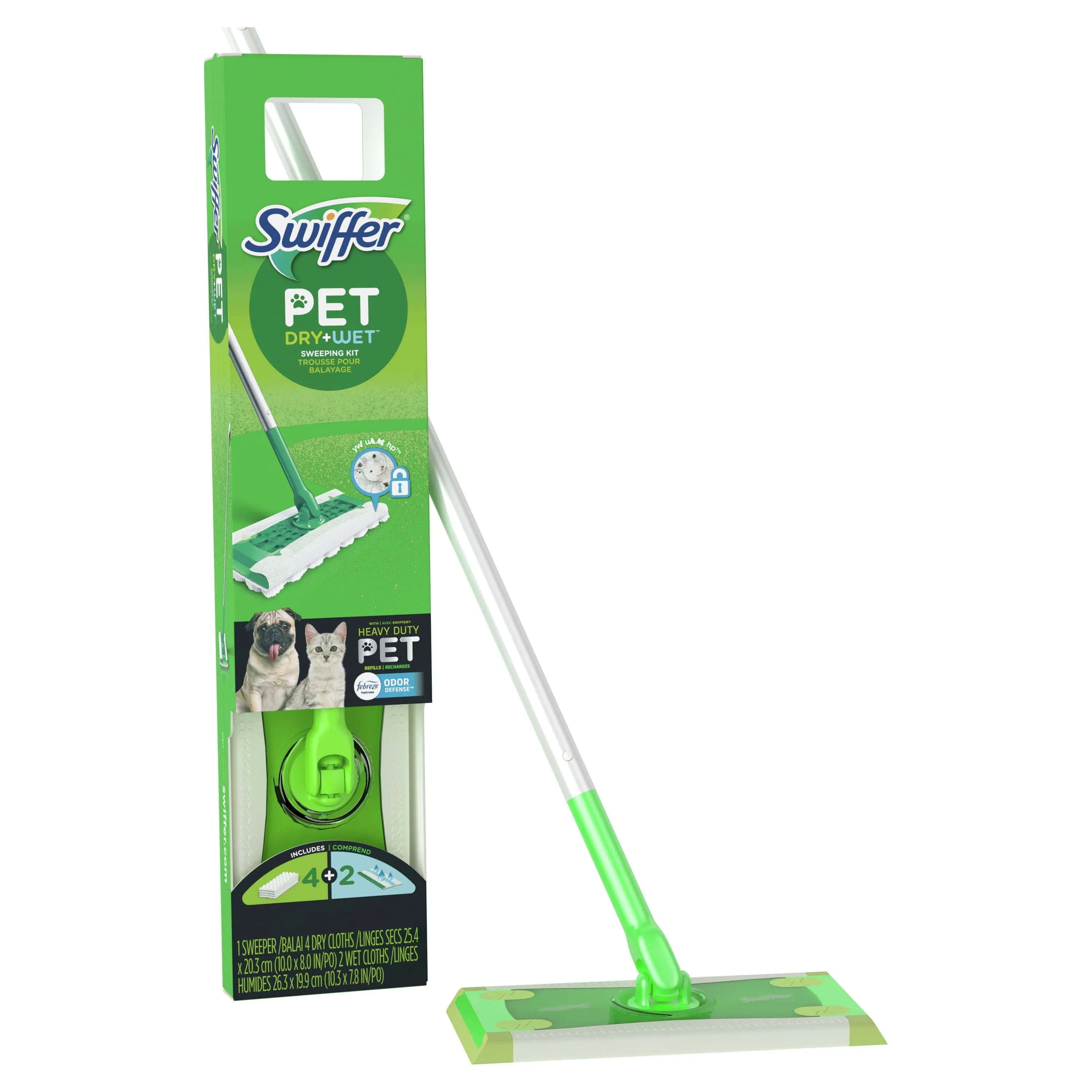 Swiffer Pet Sweeping Kit, Dry + Wet