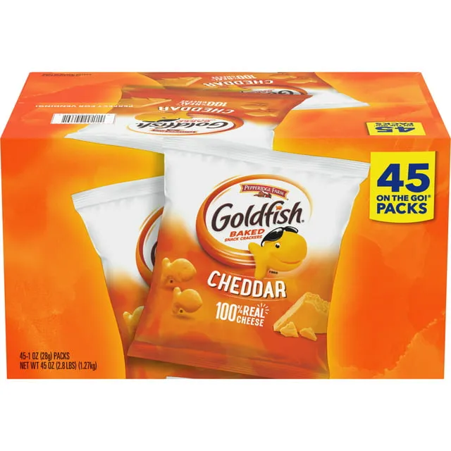 Goldfish Crackers Cheddar 1 oz Bag 45/Carton Pepperidge Farm