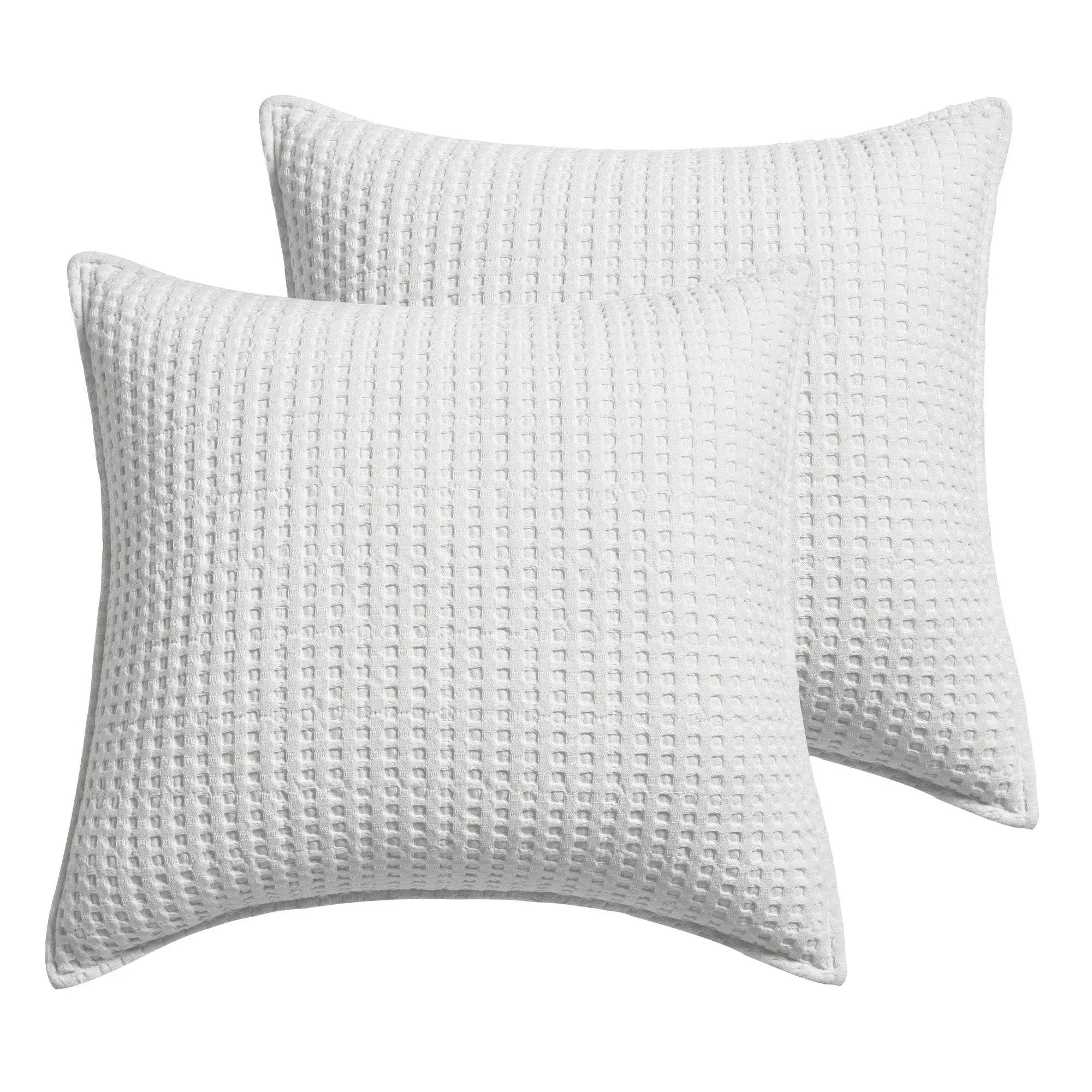 Levtex Home Mills Waffle Bright White Euro Sham 2Pk