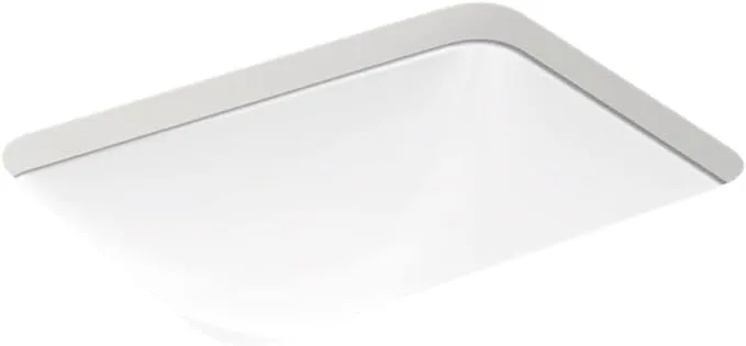 Kohler K-20000-0 Caxton Rectangle Undermount Bathroom Sink - White