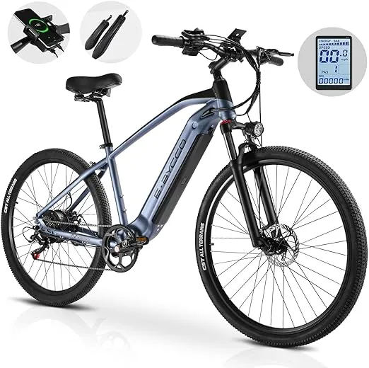 E·Bycco 29'' 1000W Motor Electric Bike for Adults 32MPH with 48V 17.5AH Battery Up to 65 Miles 7Speed Mountain Ebike, Pedal Assist Throttle Class 3 Electric Bicycle for Commuter E Bike