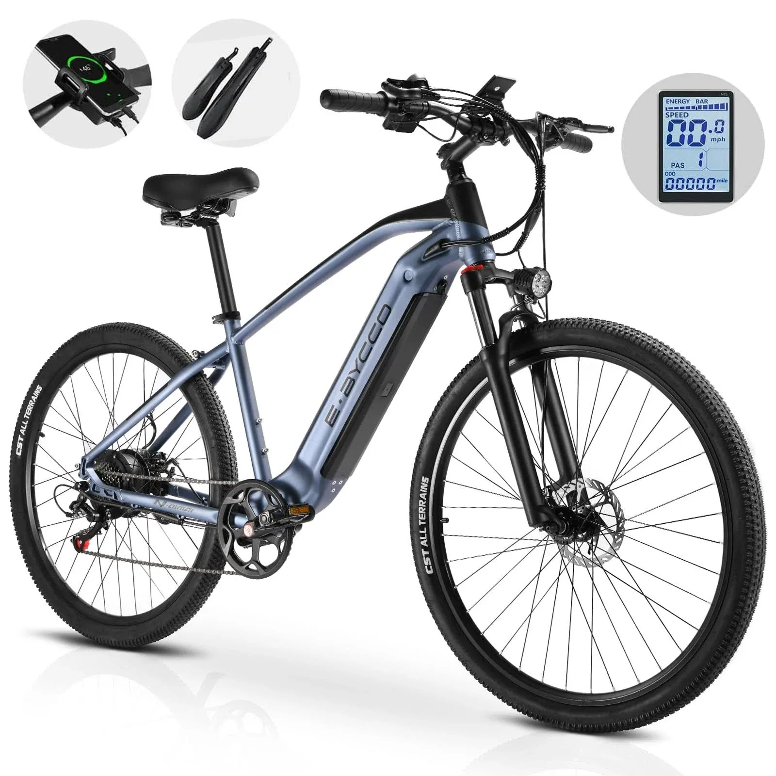 E·Bycco 29'' Electric Bike, 750W Ebike 48V 16Ah Long Range Electric Bicycle for ...