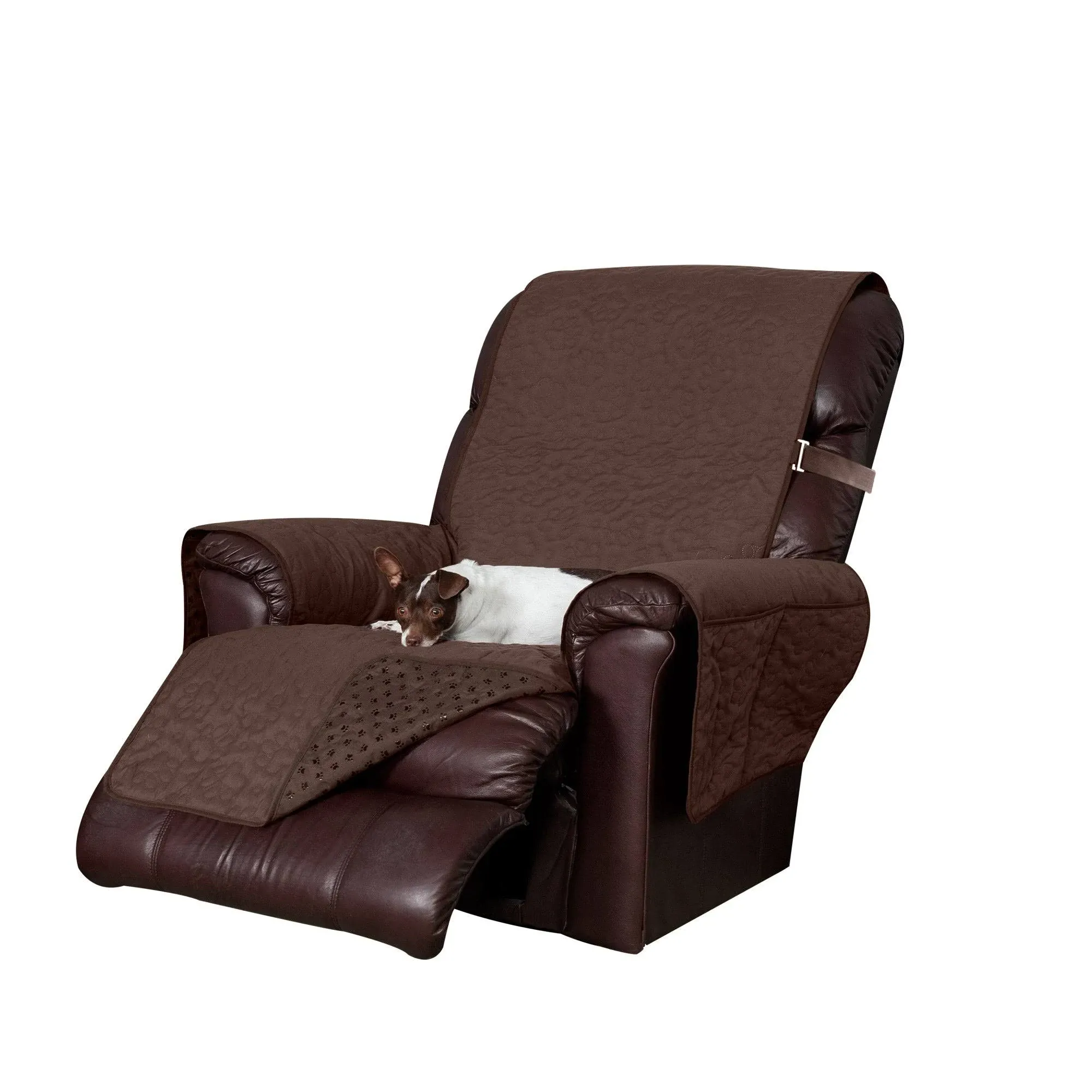 FurHaven Non-Skid Waterproof Furniture Protector - Recliner / Dark Brown