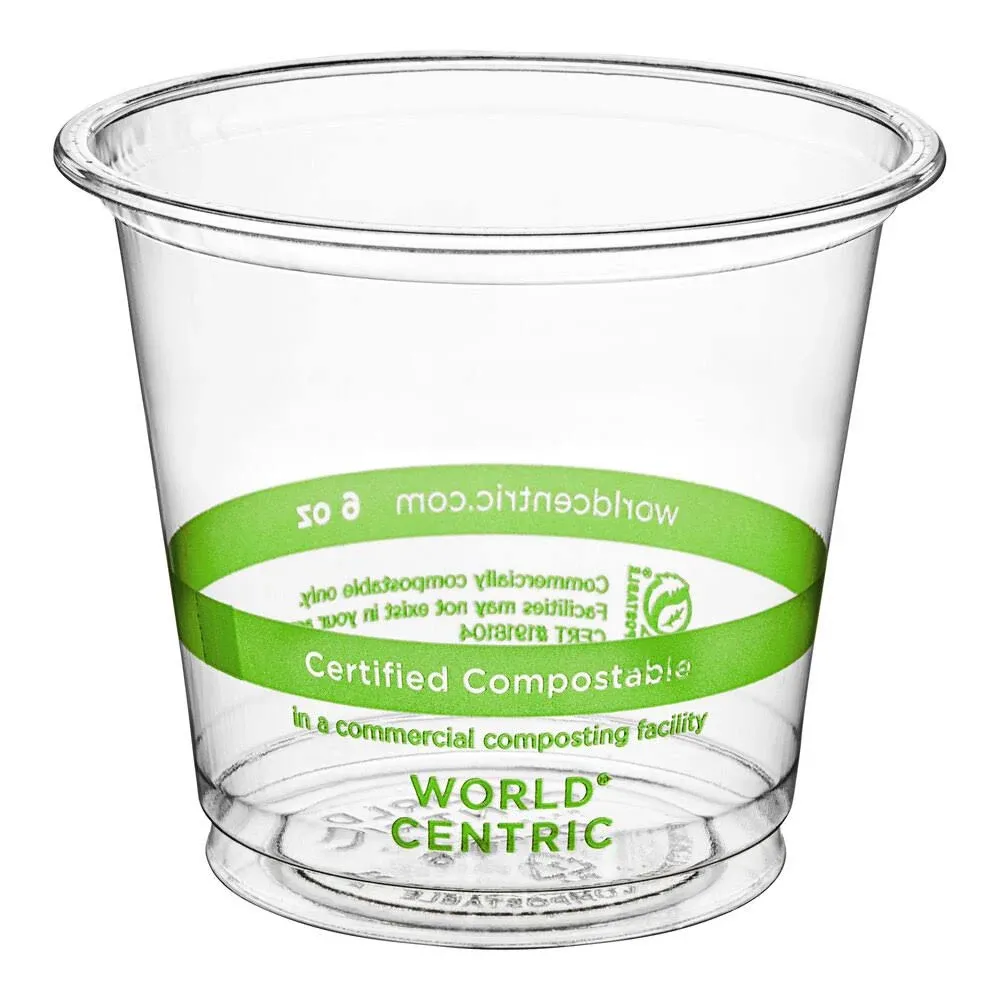 World Centric CP-CS-6 - 6 oz Cold Cup, Clear - Case of 2000