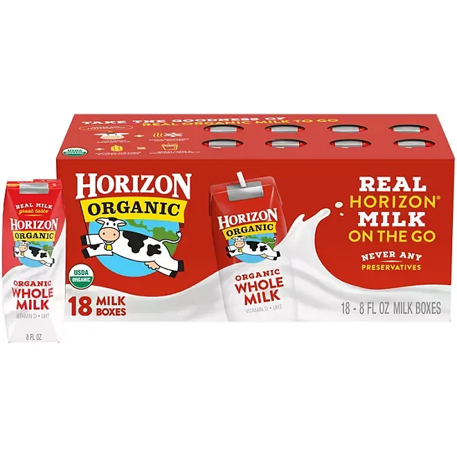 Horizon Organic Whole Milk Box, 18 pk./8 fl. oz.