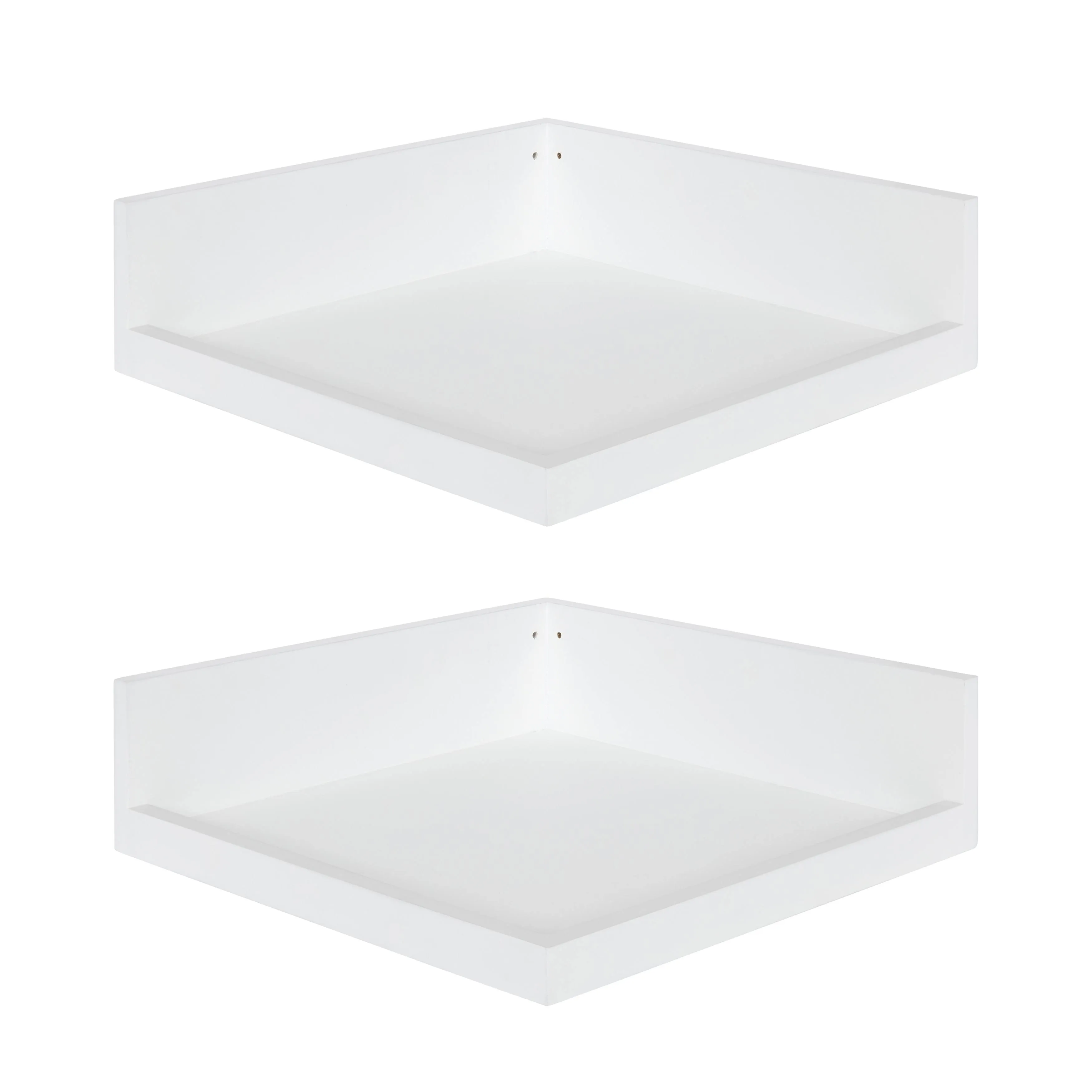 Kate and Laurel Levie 12 in. x 5 in. x 12 in. White Decorative Wall Shelf 214347