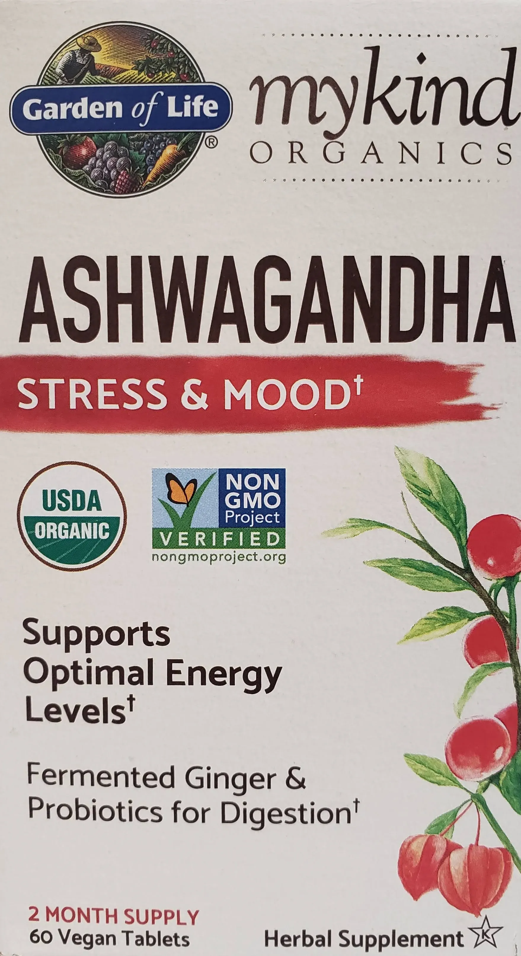 Garden of Life mykind Organics Ashwagandha Stress & Mood