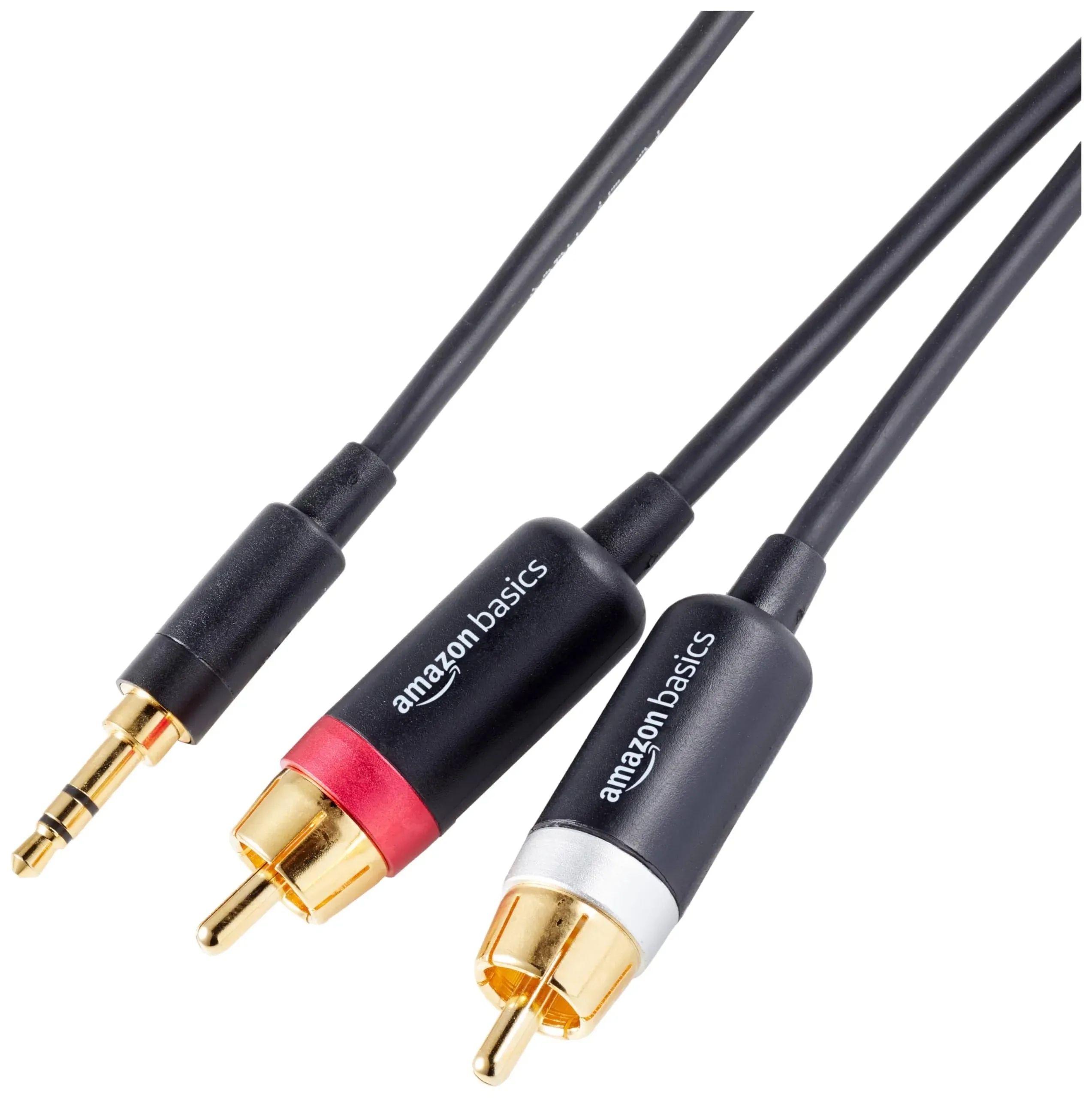 Amazon Basics 3.5mm to 2-Male RCA Adapter Audio Stereo Cable - 4 Feet