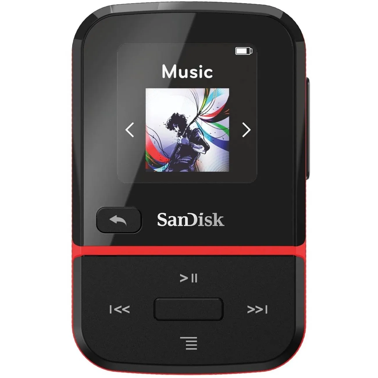 SanDisk 32gb Clip Sport Go Wearable MP3 Player Red FM Radio SDMX30-032G-G46R