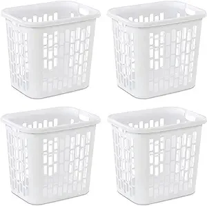 sterilite ultra hamper white easy carry -- 4 per case