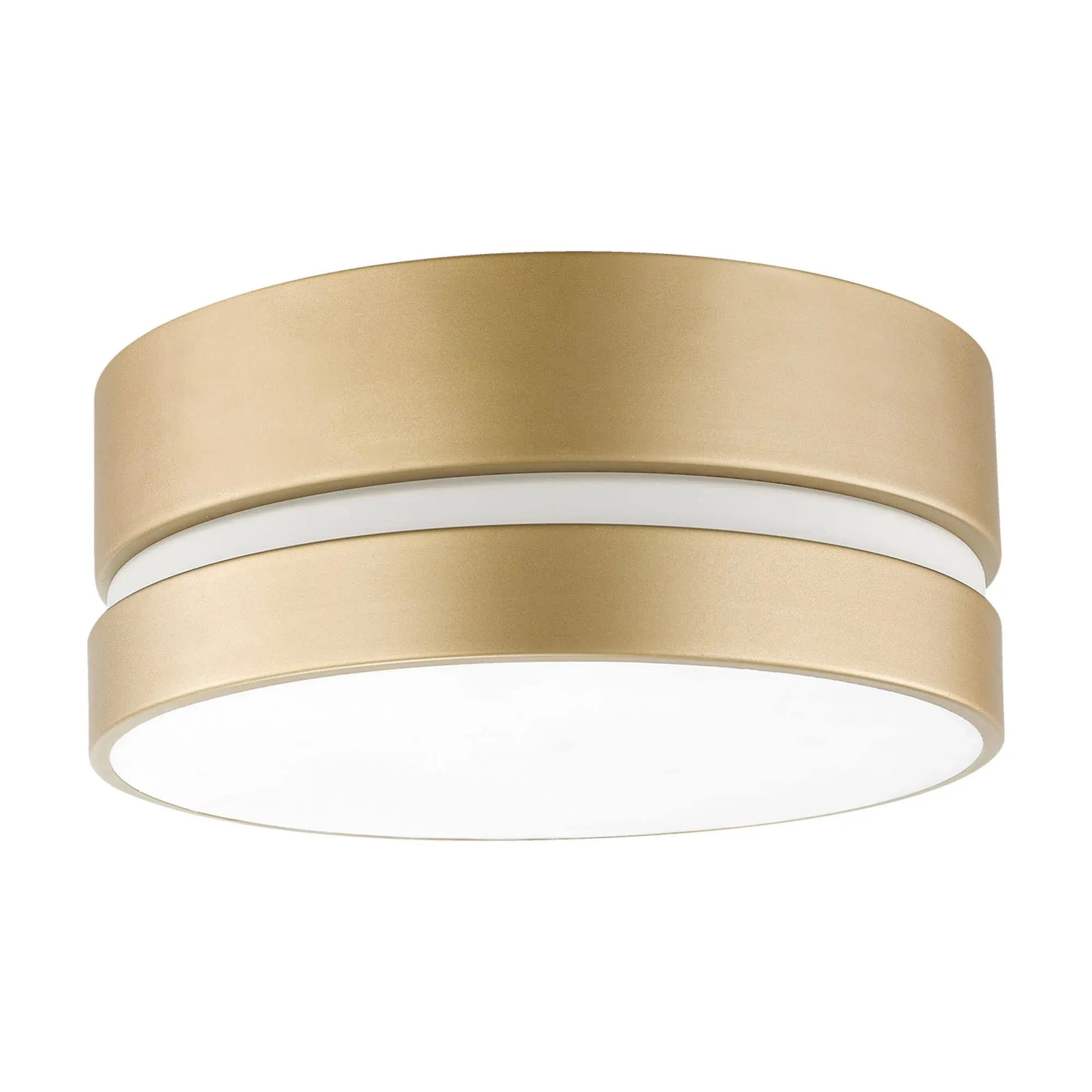 Globe Electric 60754 Aurora 2-Light Flush Mount Ceiling Light, Soft Gold, Inner ...