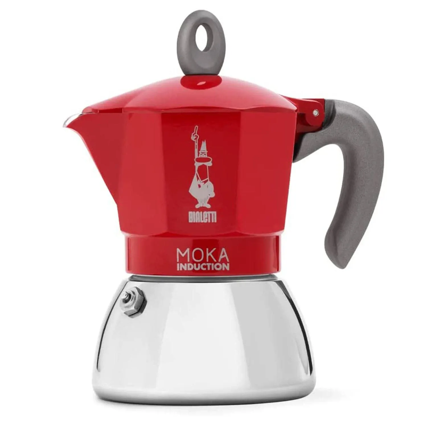 Bialetti Moka Induction Red Coffee Maker Suitable for Induction Hobs 2 | 4 Cups