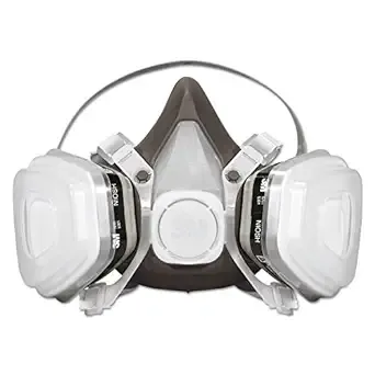 3M Half Facepiece Disposable Respirator Assembly 53P71, NIOSH Approved, Organic Vapor/P95 Respiratory Protection (OV/P95), Large, Permanently Attached Cartridges, 1 Unit